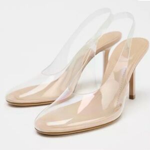 Zara Vinyl Slingback Heels